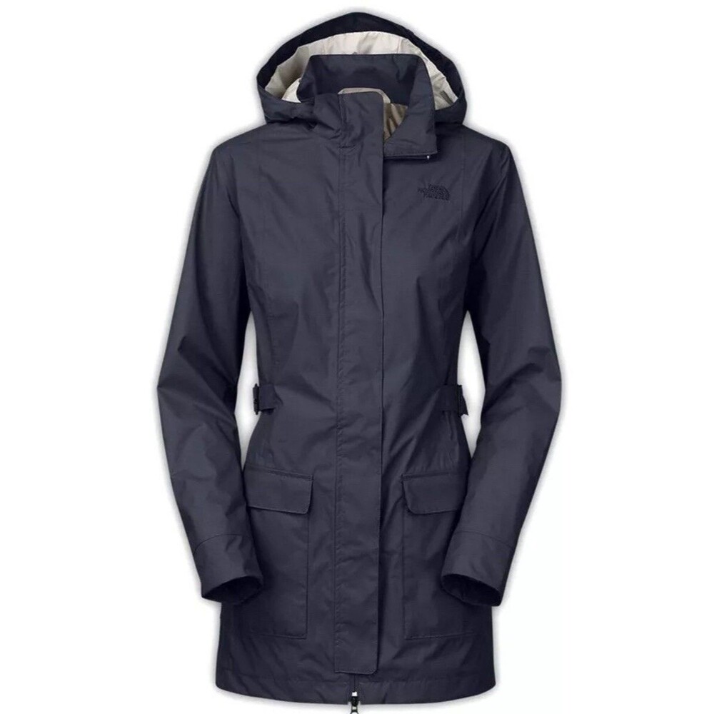 The North Face Tomales Bay DryVent Jacket Women XS Blue Full Zip Hooded Long